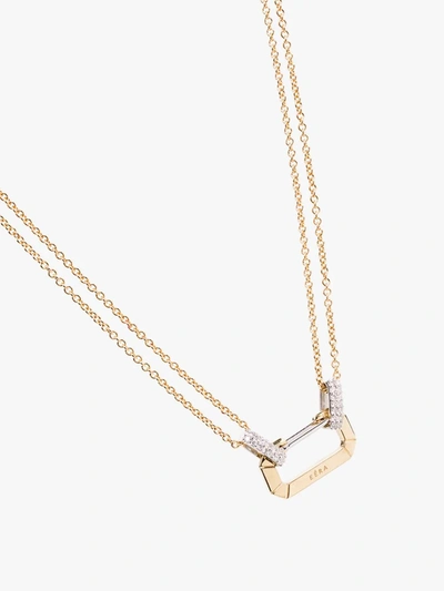 Shop Eéra 18k Yellow Gold Lucy Diamond Necklace In Metallic