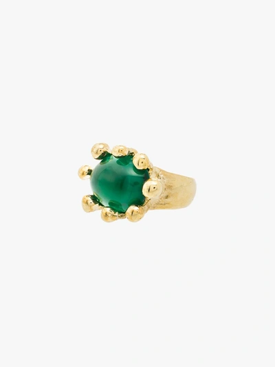 Mondo Mondo Gemstone Detail Cocktail Ring In Gold