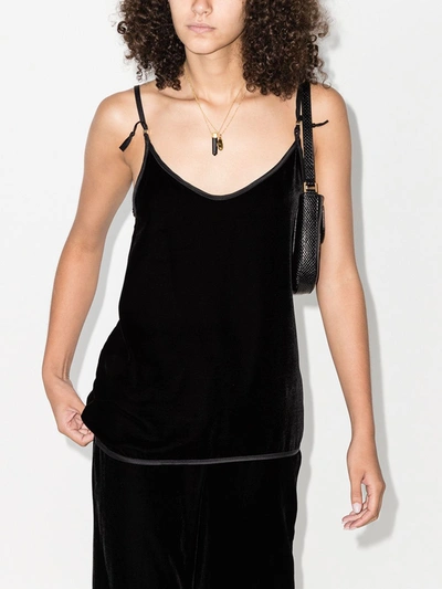 Shop Marta Larsson Paradis Velvet Camisole In Black