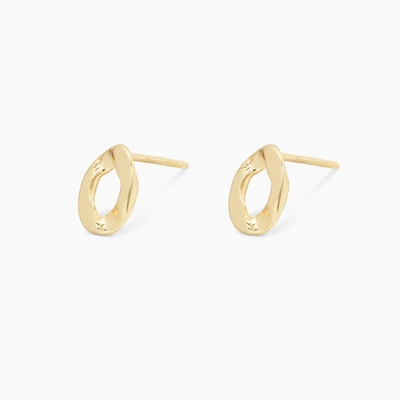 Shop Wilder Stud Earrings In Gold Plated Brass, Women's