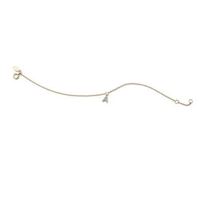 Shop Eriness Initial Bracelet In Yellow Gold