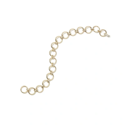 Shop Eriness Loop Bracelet With Diamond Links In Yellow Gold