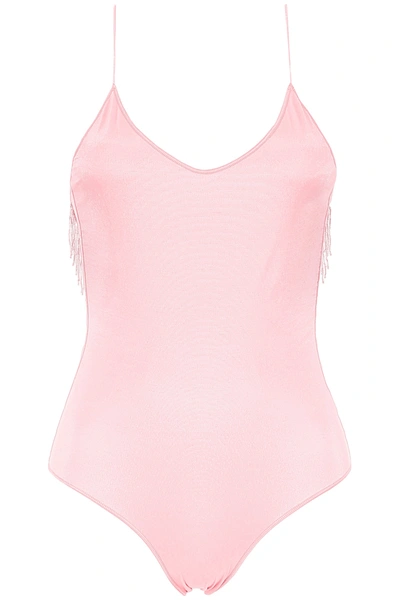 Shop Oseree Swimsuit With Beads In Pink