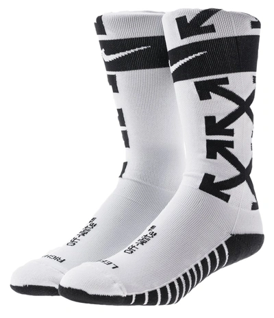 Pre-owned Nikelab X Off-white  Fb Socks White