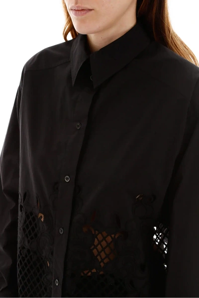 Shop See By Chloé Shirt With Floral Embroidery In Black