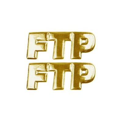 Pre-owned Ftp  Logo Lace Charm Gold