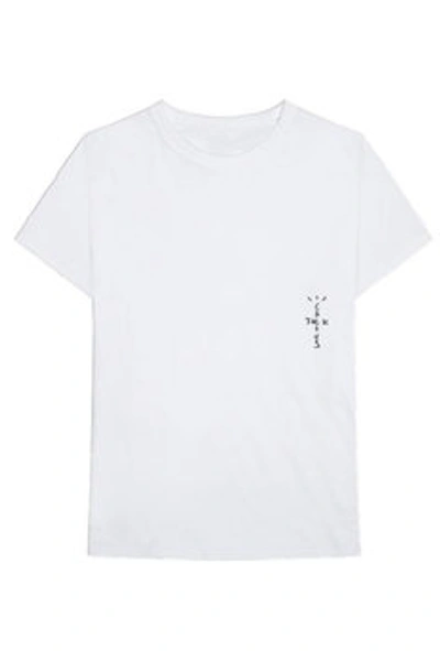 Pre-owned Travis Scott X Jordan Small Logo Cactus Jack Tee White