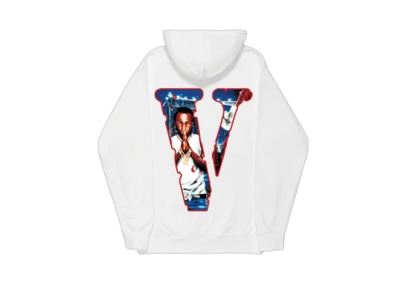 Pre-owned Pop Smoke  X Vlone City Hoodie White