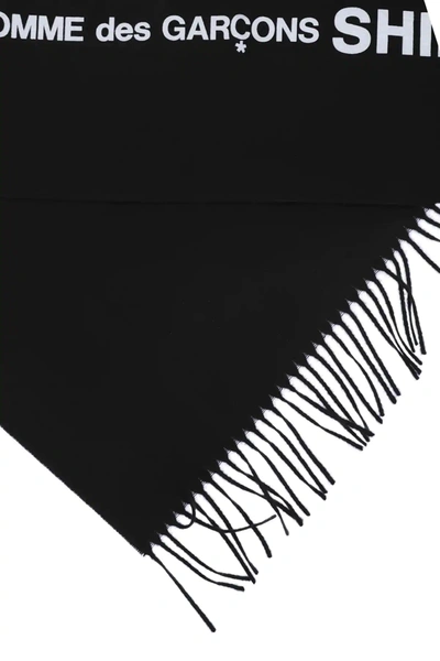 Shop Comme Des Garçons Shirt Shirt 2020 Wool Scarf In Black,white