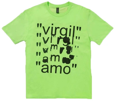 Pre-owned Virgil Abloh  X Mca Figures Of Speech Amo Tee Lime