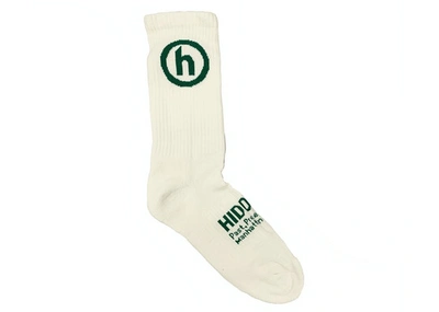 Pre-owned Hidden Ny  Crew Socks Natural