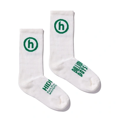 Pre-owned Hidden Ny X Billionaire Boys Club Socks White/green