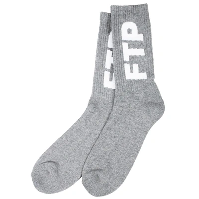 Pre-owned Ftp  Logo Sock Heather Gray