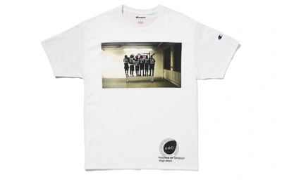 Pre-owned Virgil Abloh X Mca Figures Of Speech Pyrex Team Tee (black Bar Version) White