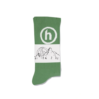 Pre-owned Hidden Ny  Crew Socks Light Green