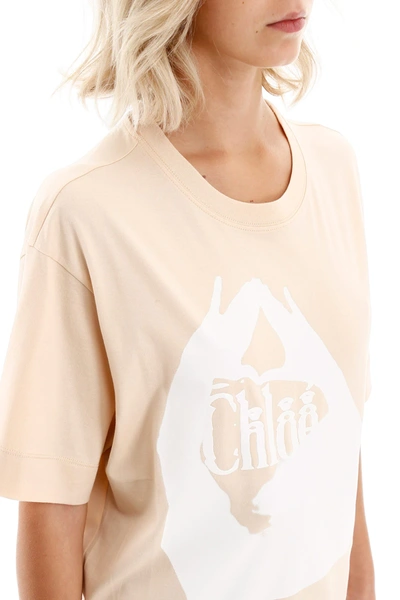 Shop Chloé T-shirt With Logo In Pink