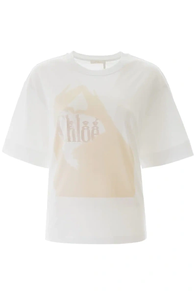 Shop Chloé T-shirt With Logo In White