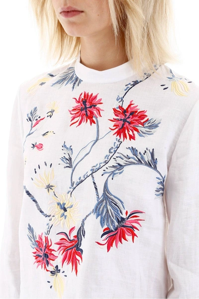 Shop Chloé Embroidered Blouse In White