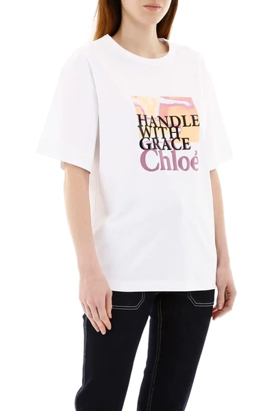 Shop Chloé Femininities Print T-shirt In White