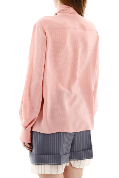 Shop Chloé Striped Blouse In Pink