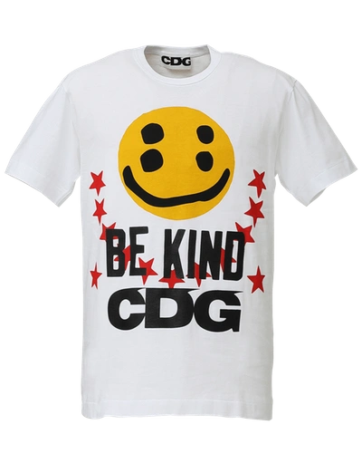 Pre-owned Cactus Plant Flea Market  X Cdg Smiley Face Be Kind T-shirt White