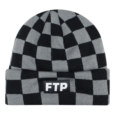 Pre-owned Ftp  Checkered Logo Beanie Black