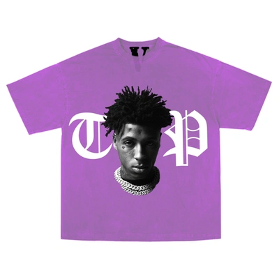 Pre-owned Youngboy Nba  X Vlone Peace Hardly Tee Purple