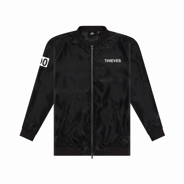 100 thieves numbers bomber jacket