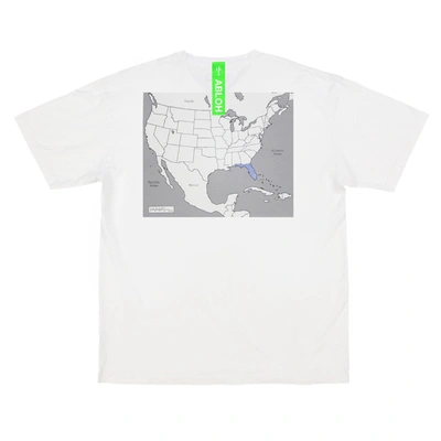 Pre-owned Virgil Abloh Canary Yellow Florida "swing State" T-shirt White