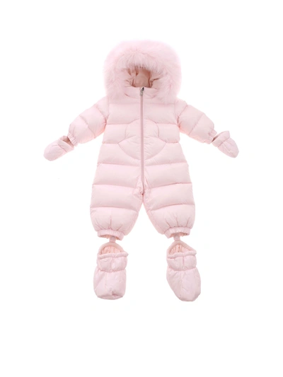 Shop Moncler Genius Pansy Snow Suit In Pink