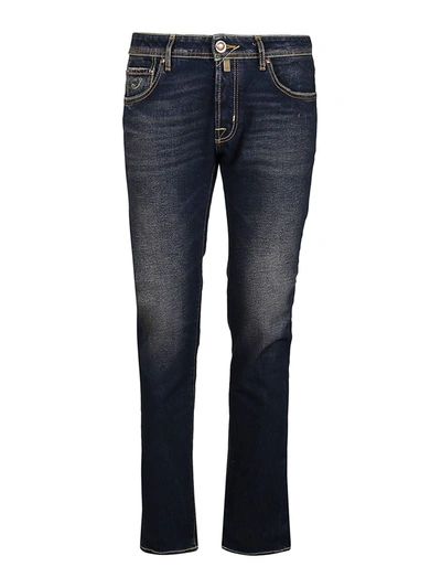 Shop Jacob Cohen Stretch Denim Jeans In Blue