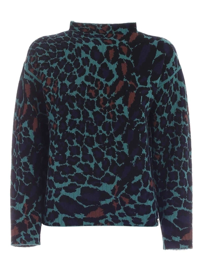 Shop Diane Von Furstenberg Animal Pattern Sweater In Green