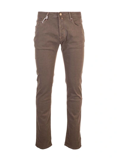 Shop Jacob Cohen Beige Logo Pants In Light Brown