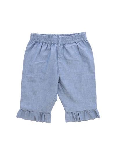 Shop Moncler Genius Light Blue Baby Pants