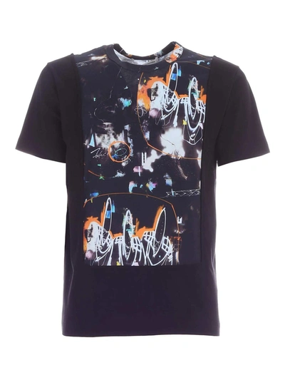 Shop Comme Des Garçons Shirt Abstract Print T-shirt In Black