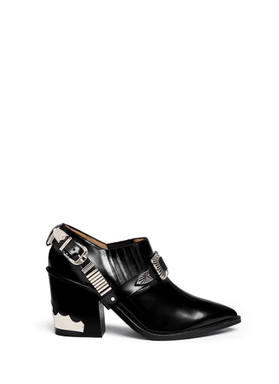 Shop Toga Buckle Harness Leather Booties