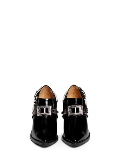 Shop Toga Buckle Harness Leather Booties