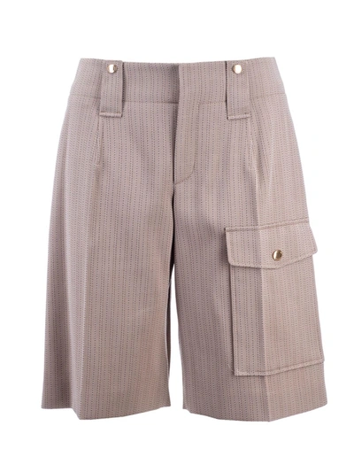 Shop Chloé Wool Shorts In Brown