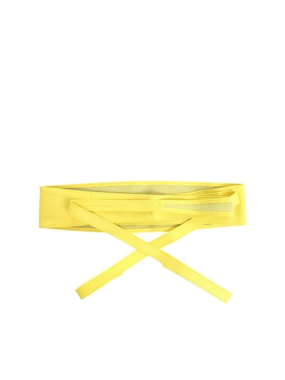Shop Ki6? Who Are You? Yellow Leather Belt