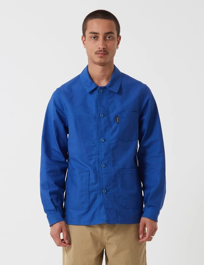 Shop Le Laboureur Cotton Work Jacket In Bugatti Blue