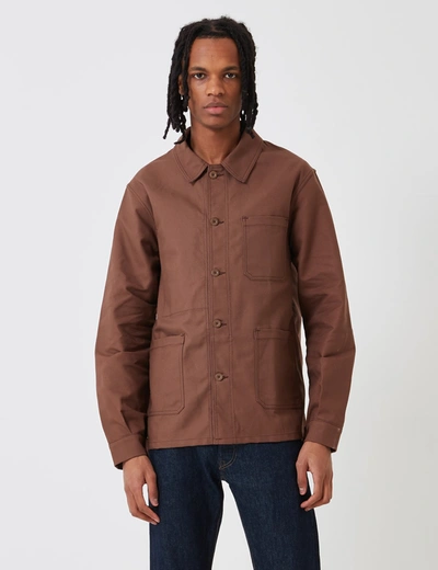 Shop Le Laboureur Cotton Work Jacket In Brown