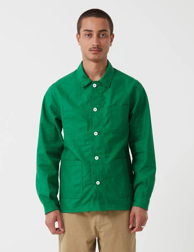 Shop Le Laboureur Work Jacket (polycotton Twill) In Green