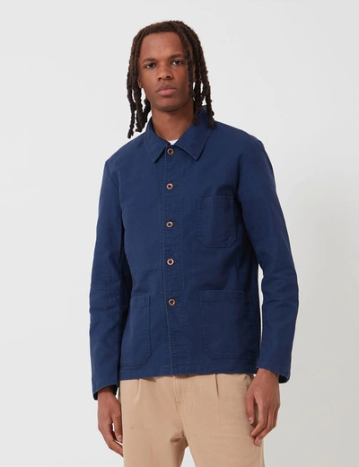Shop Vétra Vetra French Workwear Jacket Short (cotton Drill) In Navy Blue