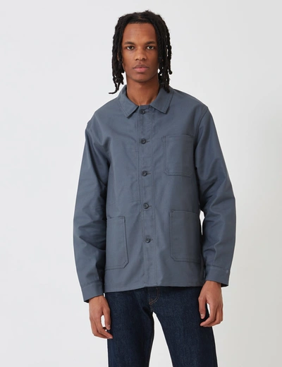 Shop Le Laboureur Cotton Work Jacket In Charcoal Grey