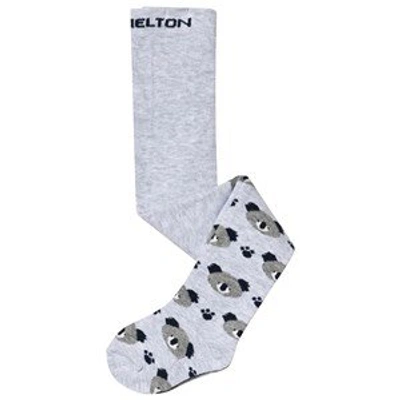 Shop Melton Pearl Grey Melange Baby Koala Bear Tights