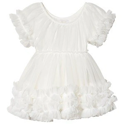 Shop Dolly By Le Petit Tom White Frilly Dress Small (3-6 Years)