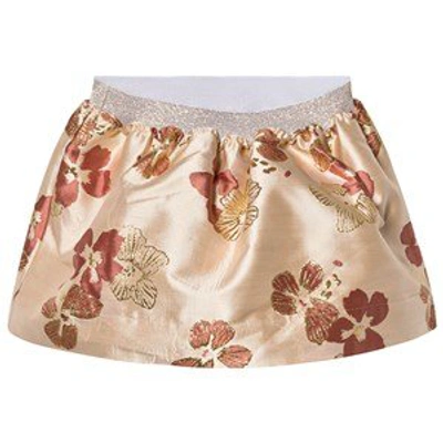 Shop Marmar Copenhagen Rose Hibiscus Sabrine Skirt In Gold