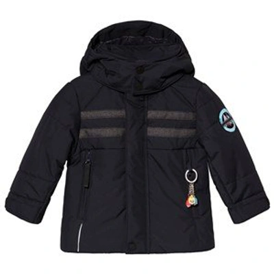 Shop Poivre Blanc Navy Embroidered Back Ski Jacket