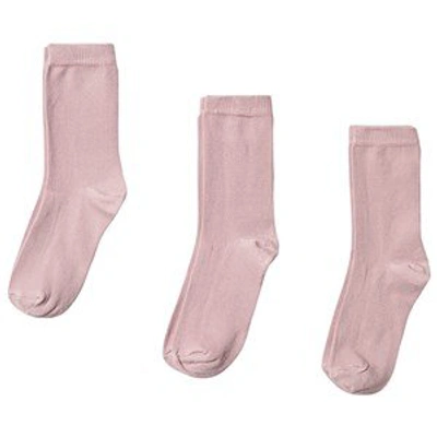 Shop Melton Pack Of 3 Wild Rose Solid Socks