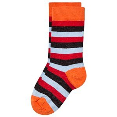 Shop Nadadelazos Socks Parasol Stripes Multicolor In Red